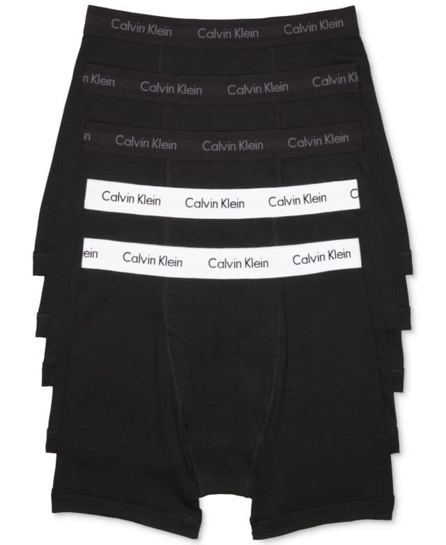 Calvin Klein Erkek 5'li Paket Pamuklu Klasik Boxer  - Siyah/Beyaz M