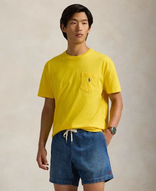 Polo Ralph Lauren Erkek Klasik Kesim Cepli Tişört - Sarı XL