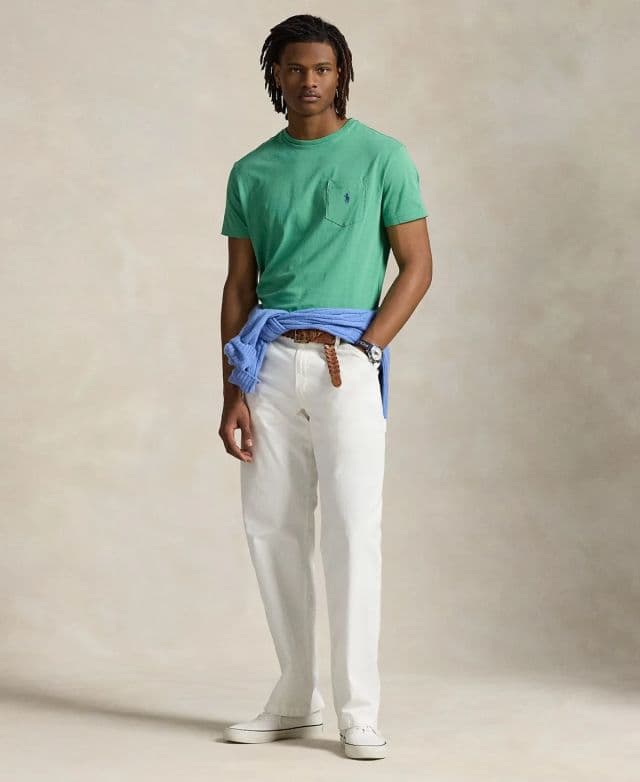 Polo Ralph Lauren Erkek Klasik Kesim Cepli Tişört - Yeşil XL