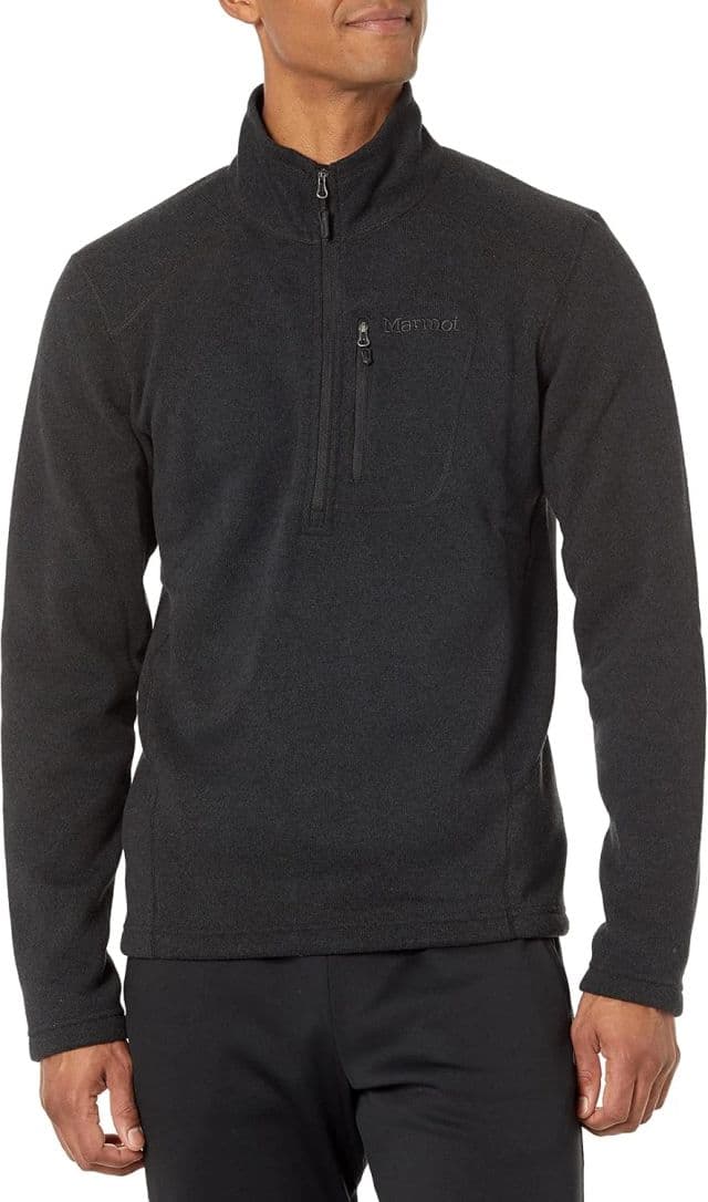 MARMOT Erkek Drop Line 1/2 Fermuarlı Polar Ceket - S Jet Black