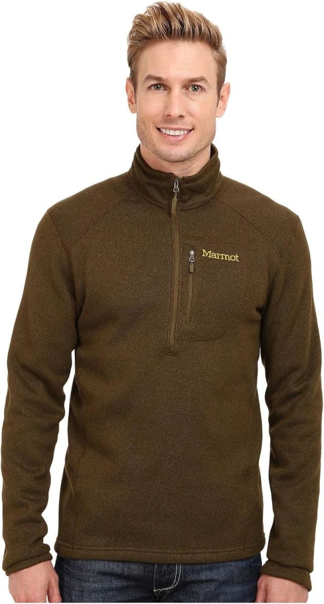 MARMOT Erkek Drop Line 1/2 Fermuarlı Polar Ceket - S Deep Moss