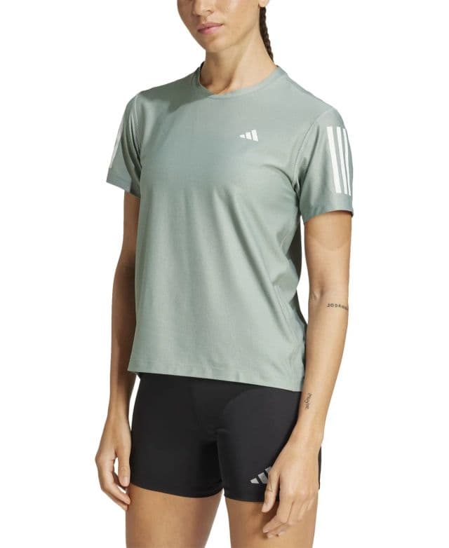 Adidas Kadın Own The Run Kısa Kollu Koşu Tişörtü - Gri XS