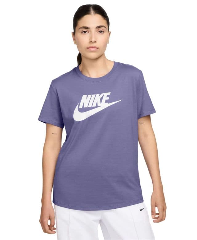 Nike Kadın Essentials Logolu Tişört - Ametist  XS