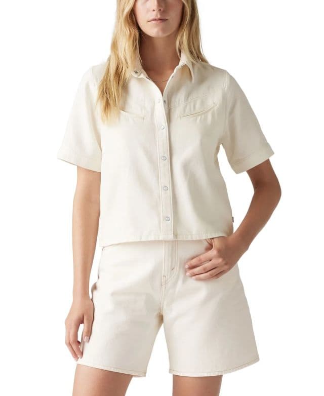 Levi's® Premium Kadın Rinoa Kot Gömlek - Beyaz XL