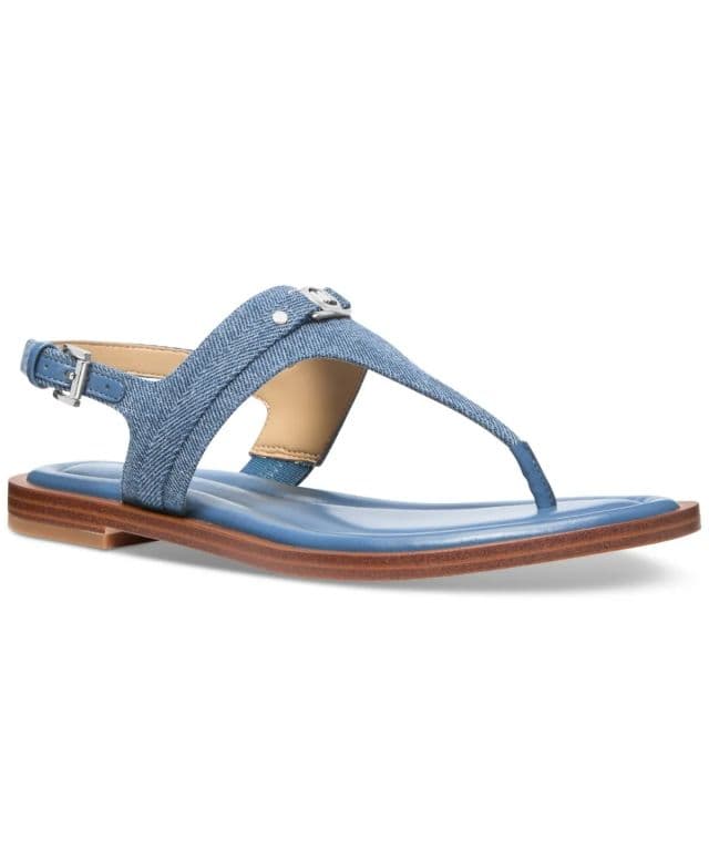 Michael Kors Mandy Logo Slingback Parmak Arası Terlik - Union Wash 40