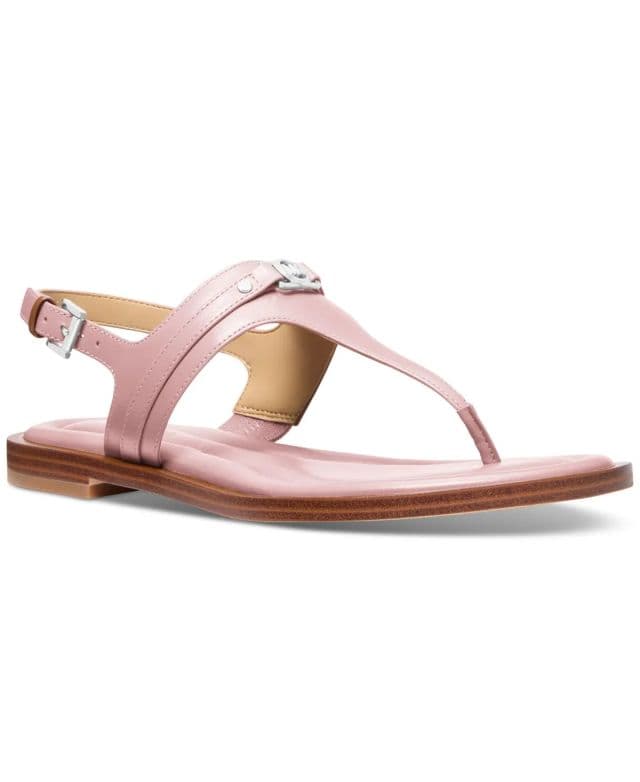 Michael Kors Mandy Logo Slingback Parmak Arası Terlik - Smokey Rose 35
