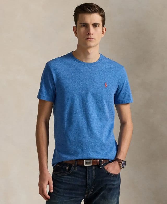 Polo Ralph Lauren Erkek Klasik Kesim Yuvarlak Yaka Tişört - Fresh Surf Heather S