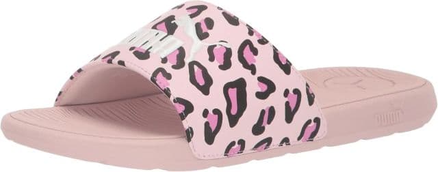 PUMA Unisex-Çocuk Havalı Cat Çizgili Terlik - 4 Big Kid Chalk Pink-puma White-puma Black