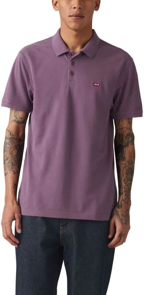 Levi's Housemark Erkek Polo Tişört - 2XL Vintage Violet Outlet Pique