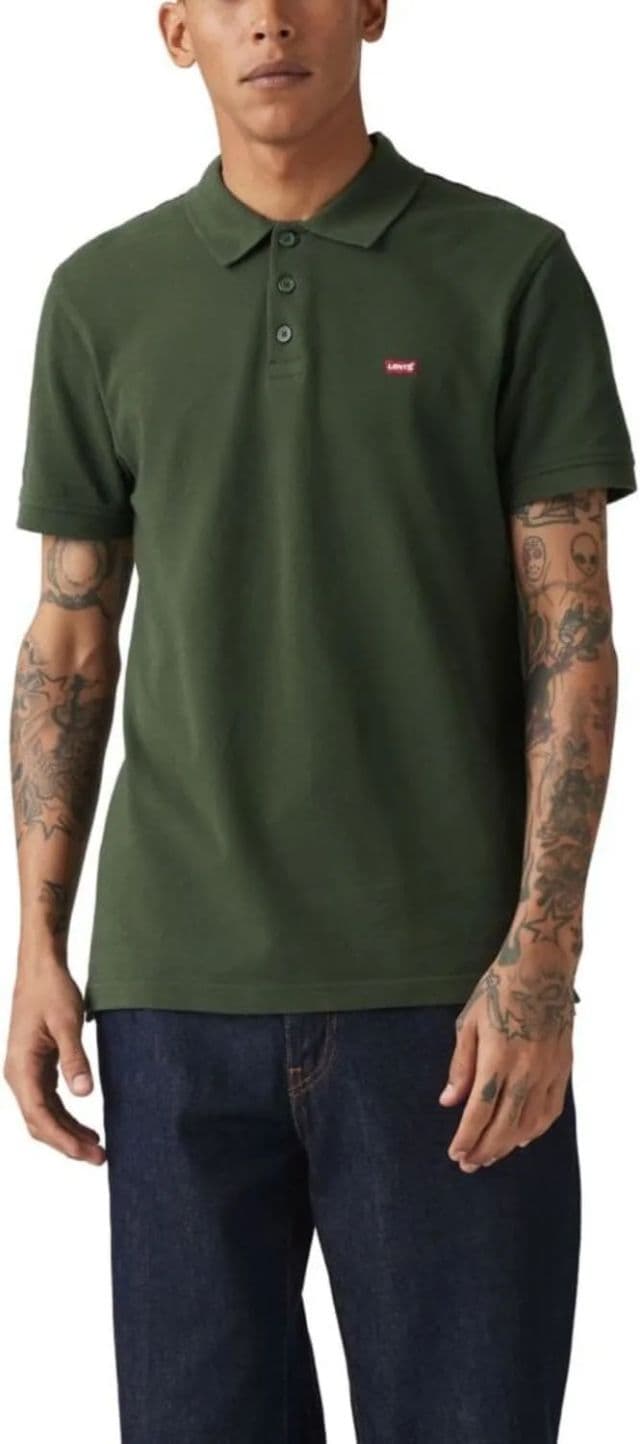 Levi's Housemark Erkek Polo Tişört - XL (New) Kombu Green Pique