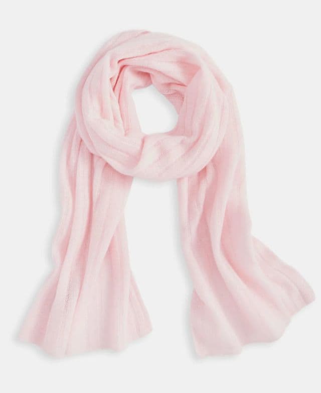 Charter Club Ribbed 100% Kaşmir Şal - Authentic Pink ONE SIZE