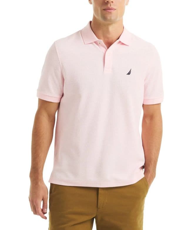 Nautica Erkek Klasik Fit Performance Deck Polo Tişört - Pale Orchid S