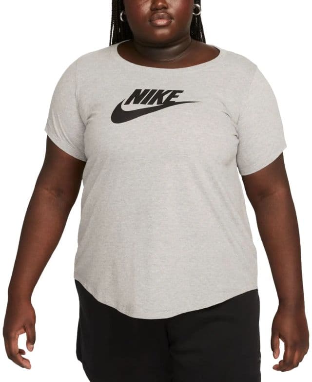 Nike Kadın Essentials Logolu Tişört - Dark Grey Heather 1X