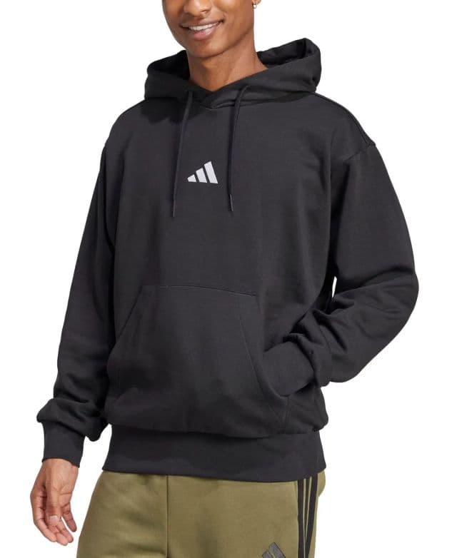 Adidas Erkek Essentials FeelCozy Polar Kapüşonlu Üst - Siyah XL