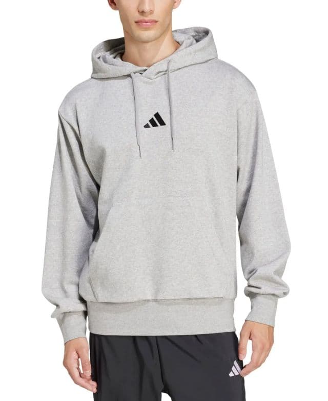 Adidas Erkek Essentials FeelCozy Polar Kapüşonlu Üst - Gri XL