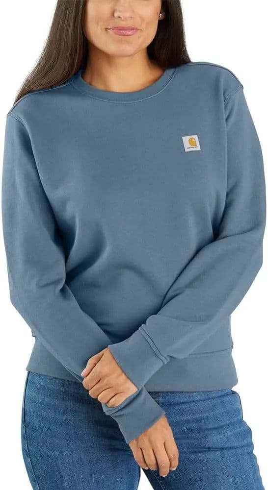 Carhartt Kadın Tencel Fiber Serisi Rahat Kesim Sweatshirt - 3X Büyük Beden Koyu Mavi
