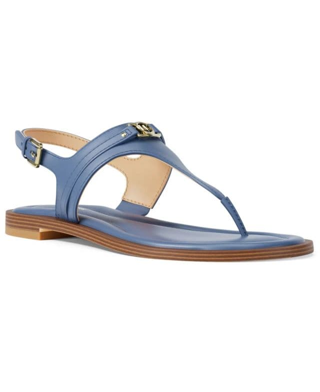Michael Kors Mandy Logo Slingback Parmak Arası Terlik - French Blue 42.5
