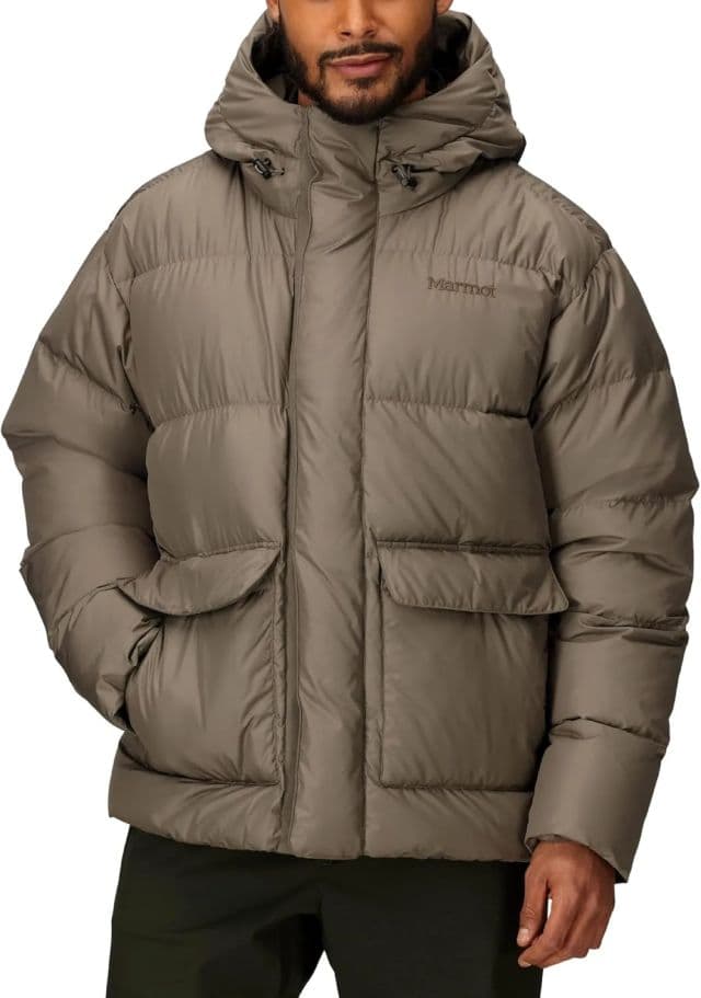 MARMOT Erkek Stockholm Kapüşonlu Şişme Mont - Claystone - Latest Collection M