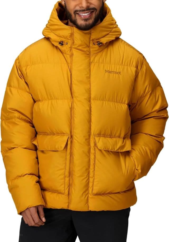 MARMOT Erkek Stockholm Kapüşonlu Şişme Mont - Honey Glaze - Latest Collection S