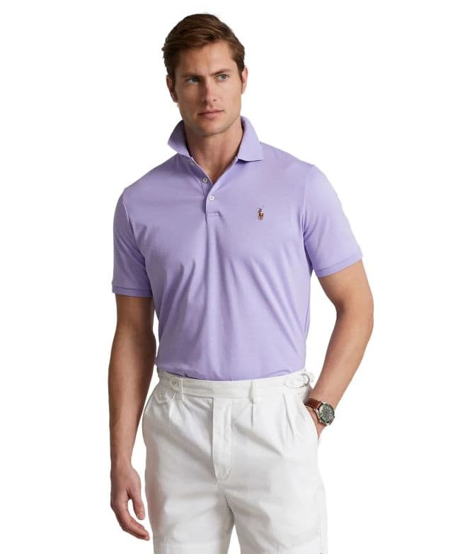 Polo Ralph Lauren Erkek Klasik Fit Soft Pamuklu Polo Tişört - Sky Lavender XS
