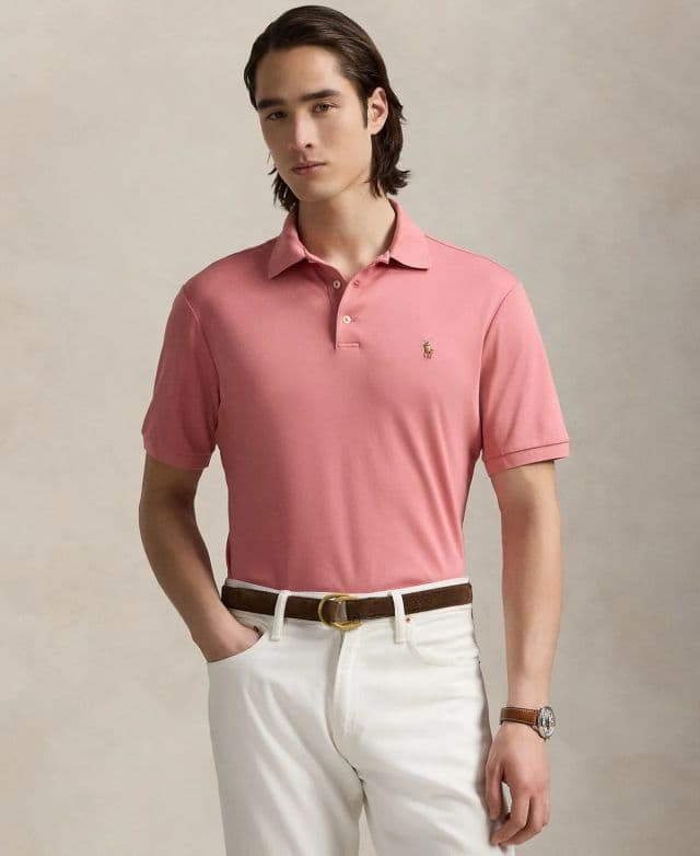 Polo Ralph Lauren Erkek Klasik Fit Soft Pamuklu Polo Tişört - Desert Rose XS