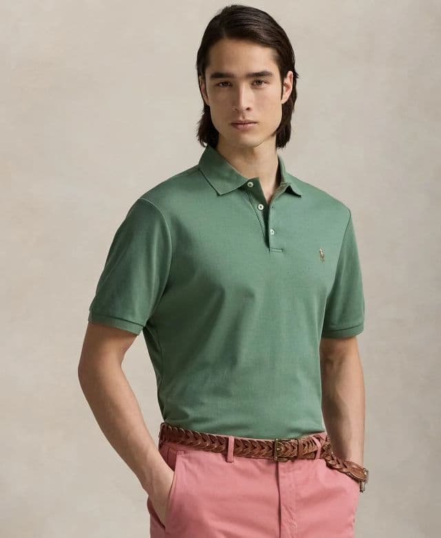 Polo Ralph Lauren Erkek Klasik Fit Soft Pamuklu Polo Tişört - Fatigue XS