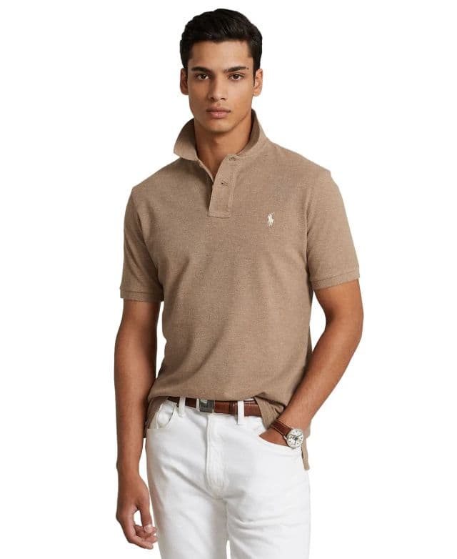 Polo Ralph Lauren Erkek Klasik Fit Pamuklu Polo Tişört - Grey Cloud Heather XS