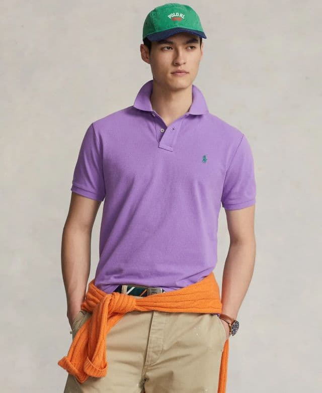 Polo Ralph Lauren Erkek Klasik Fit Pamuklu Polo Tişört - Spring Violet XS
