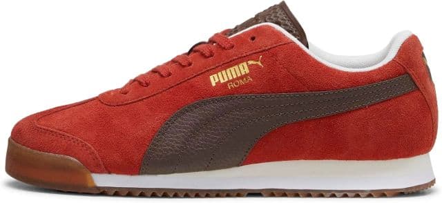PUMA Erkek Roma Classic Gum Sneaker - 44 - 10 Mars Red-espresso Brown-gum