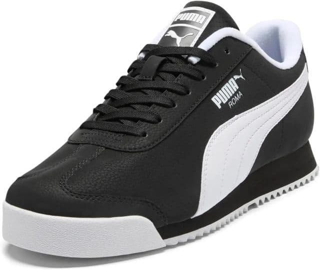 PUMA Erkek Roma Classic Gum Sneaker - 44 - 10.5 24 Black-white
