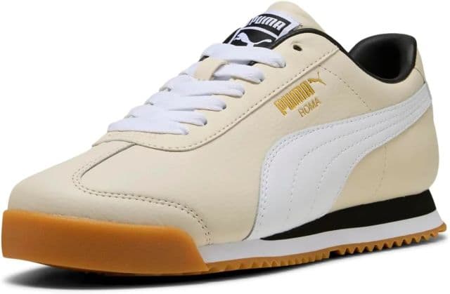 PUMA Erkek Roma Classic Gum Sneaker - 44 - 8 24 Alpine Snow-white