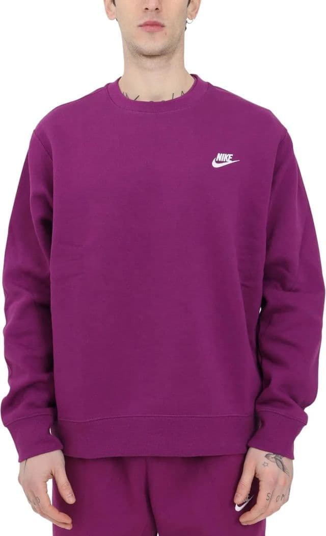 Nike erkek Team Club Bisiklet Yaka Tişört - X-Large Viotech Purple