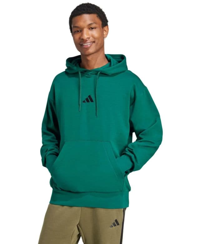 Adidas Erkek Essentials FeelCozy Polar Kapüşonlu Üst - Yeşil S