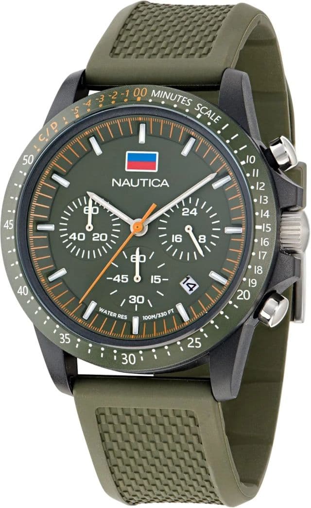 Nautica Erkek NAPNOS303 One Mavi Silikon Kayışlı Saat - Green/Green/Green