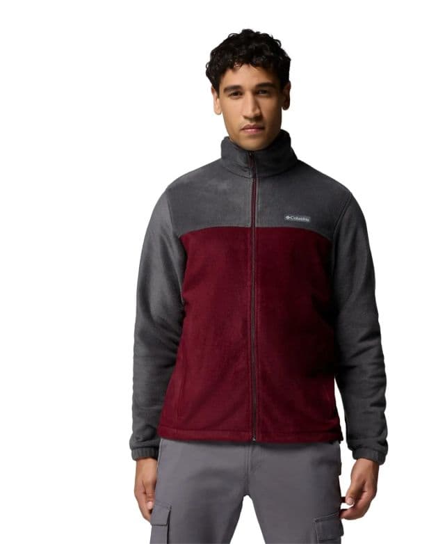 Columbia Erkek Steens Mountain Full Zip 2.0 Polar Ceket - Shark, Rich wine S