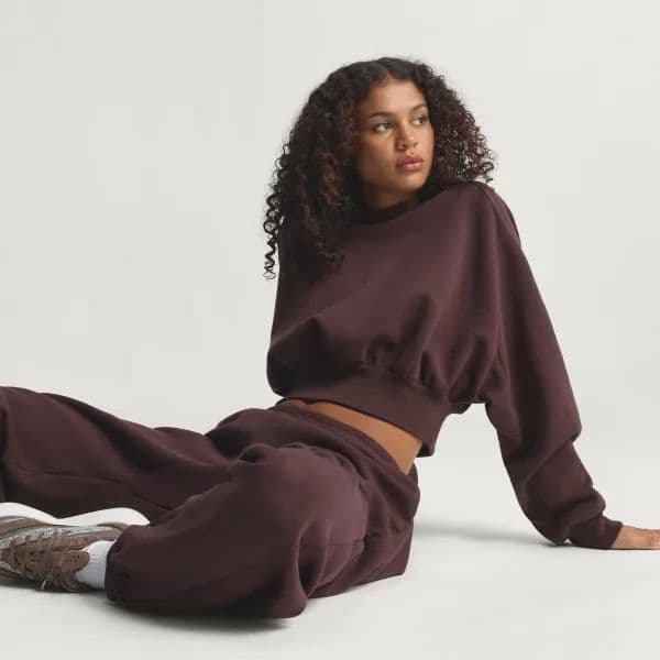 Adidas Kadın Soft Lux Loose Sweatshirt  - Kahverengi XL