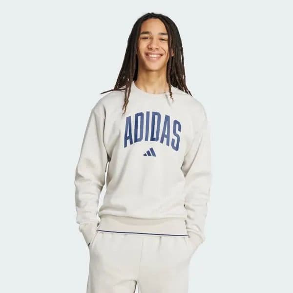 Adidas Erkek Collegiate Sweatshirt - Gri XL