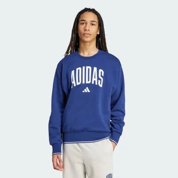 Adidas Erkek Collegiate Sweatshirt - Lacivert XL