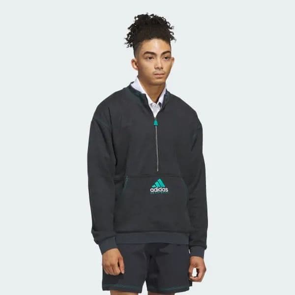 Adidas Erkek Equipment Çeyrek Fermuarlı Sweatshirt - Siyah L