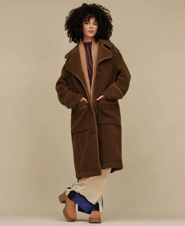 UGG Kadın Sema Kabarık Mont - Kahverengi XL