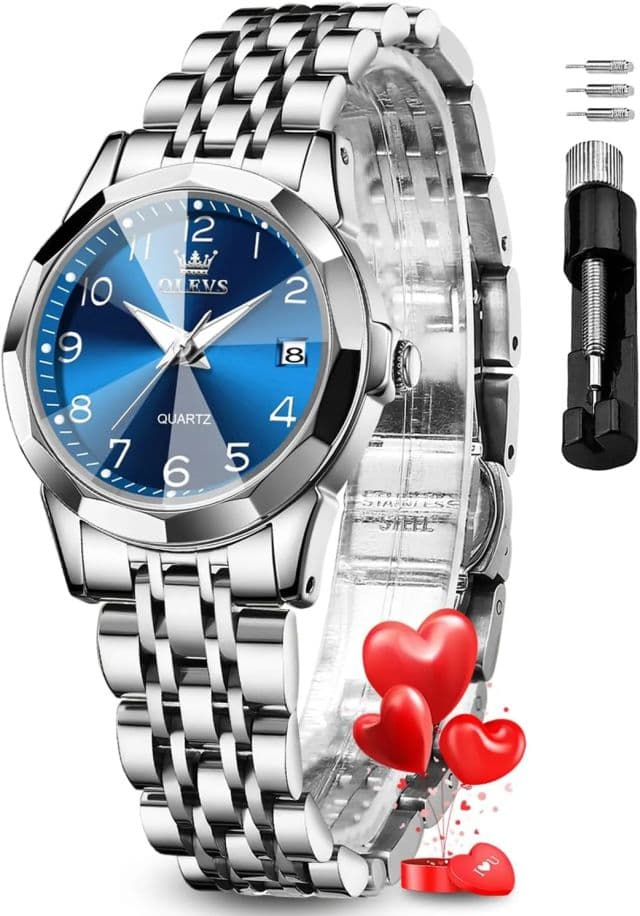 OLEVS Analog Quartz İki Tonlu Kadın Kol Saati - Mavi