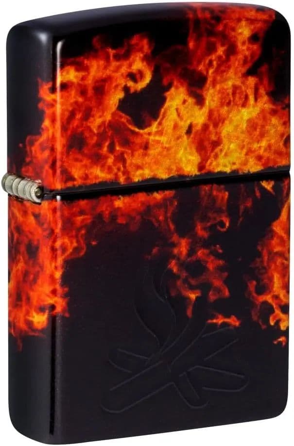 Zippo Parlatılmış Krom Cep Çakmağı - Brass Fusion Inferno