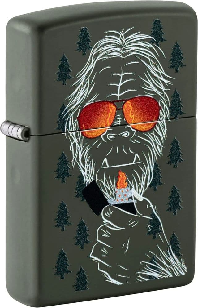Zippo Parlatılmış Krom Cep Çakmağı - Green Zipsquatch