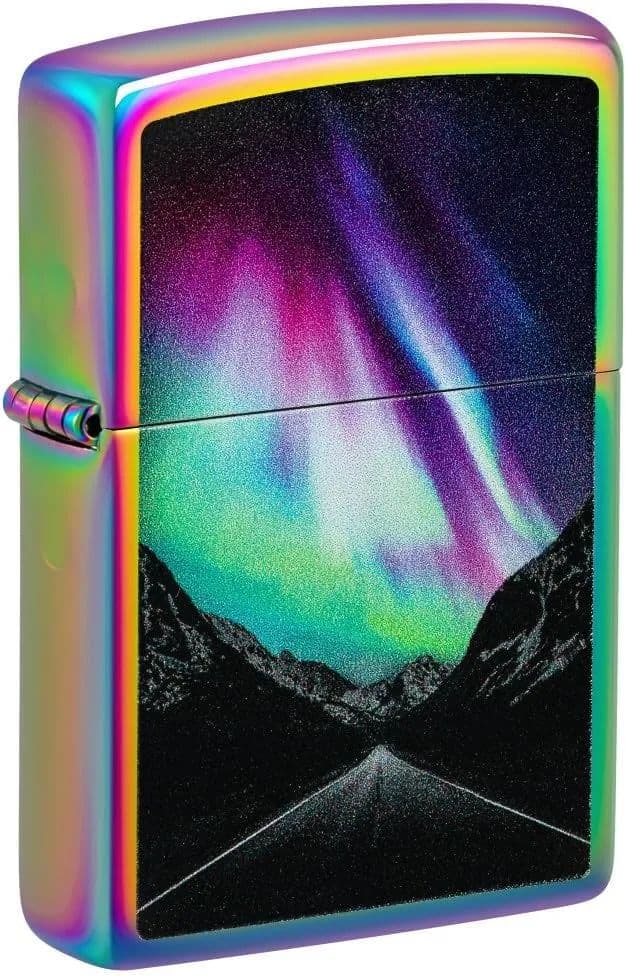 Zippo Parlatılmış Krom Cep Çakmağı - Mor