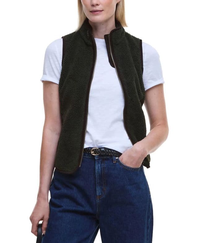 Barbour Kadın Burford Polar Yelek - Yeşil 8