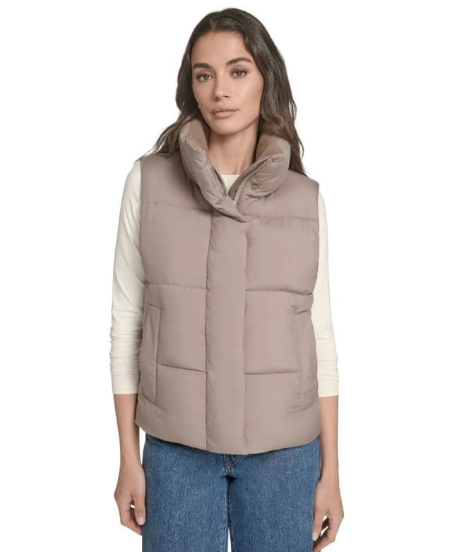 Levi's Kadın Dik Yaka Şişme Yelek - Gri XS