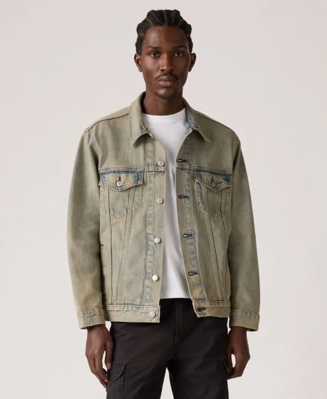 Levi's Erkek Relaxed Fit Trucker Kot Ceket - Kumlu Mavi S
