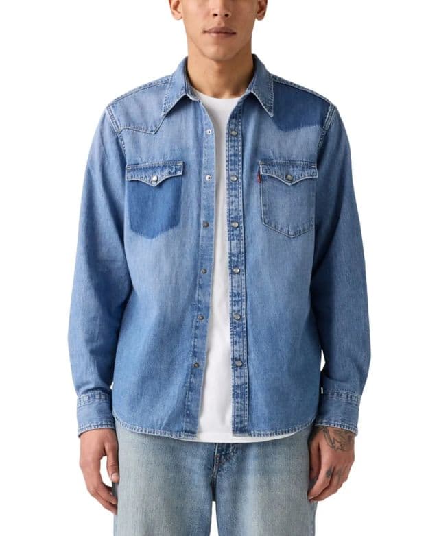Levi's® Erkek Klasik Standart Kesim Western Gömlek - Mavi 2XL