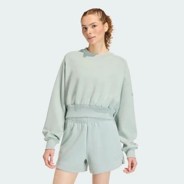Adidas Kadın Soft Lux Loose Sweatshirt  - Wonder Sage XS