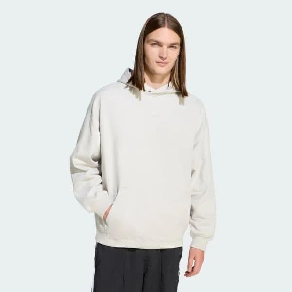 Adidas Erkek Premium Essentials Kapüşonlu Sweatshirt  - Chalk Pearl 2XL
